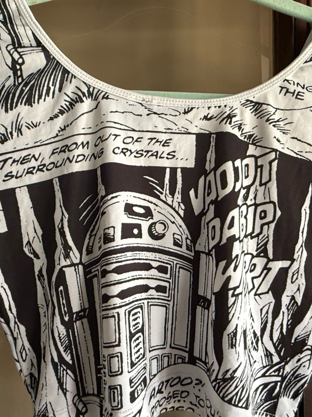 Star Wars R2D2 long sleeve crop top